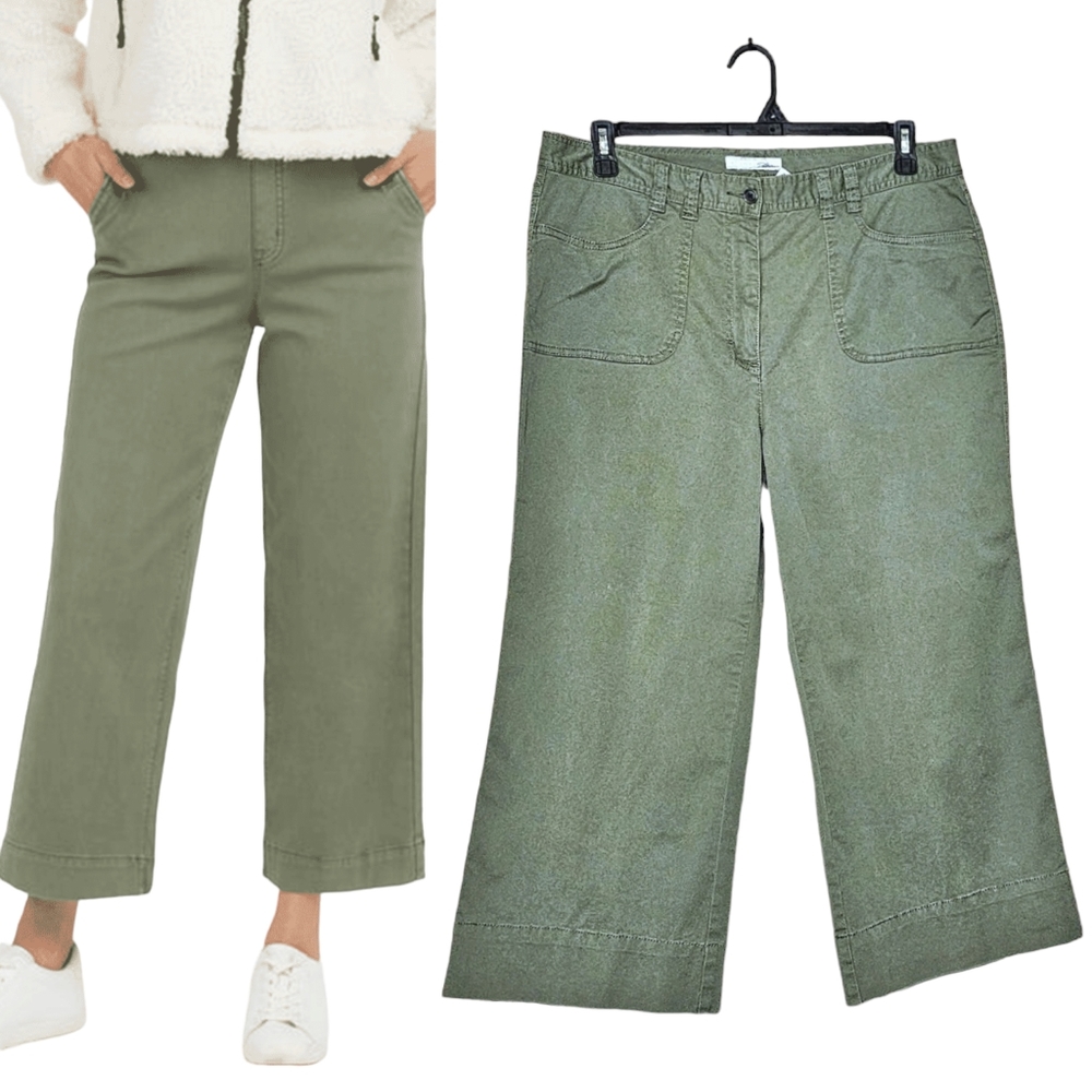 Chico's Platinum Wide Leg Crop Pants